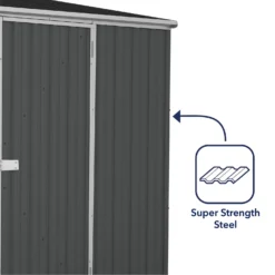 Absco 10 X 5ft Space Saver Metal Pent Shed - Dark Grey 17 Absco 10 X 5ft Space Saver Metal Pent Shed - Dark Grey -Garden Care Shop 13440849 4364929186251568