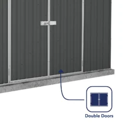 Absco 10 X 5ft Space Saver Metal Pent Shed - Dark Grey 15 Absco 10 X 5ft Space Saver Metal Pent Shed - Dark Grey -Garden Care Shop 13440849 6214929186122916