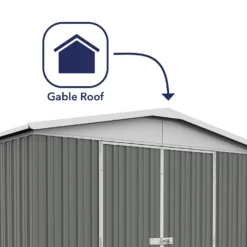 Absco 10 X 5ft Regent Metal Apex Shed - Grey 13 Absco 10 X 5ft Regent Metal Apex Shed - Grey -Garden Care Shop 13440854 3084929164266716