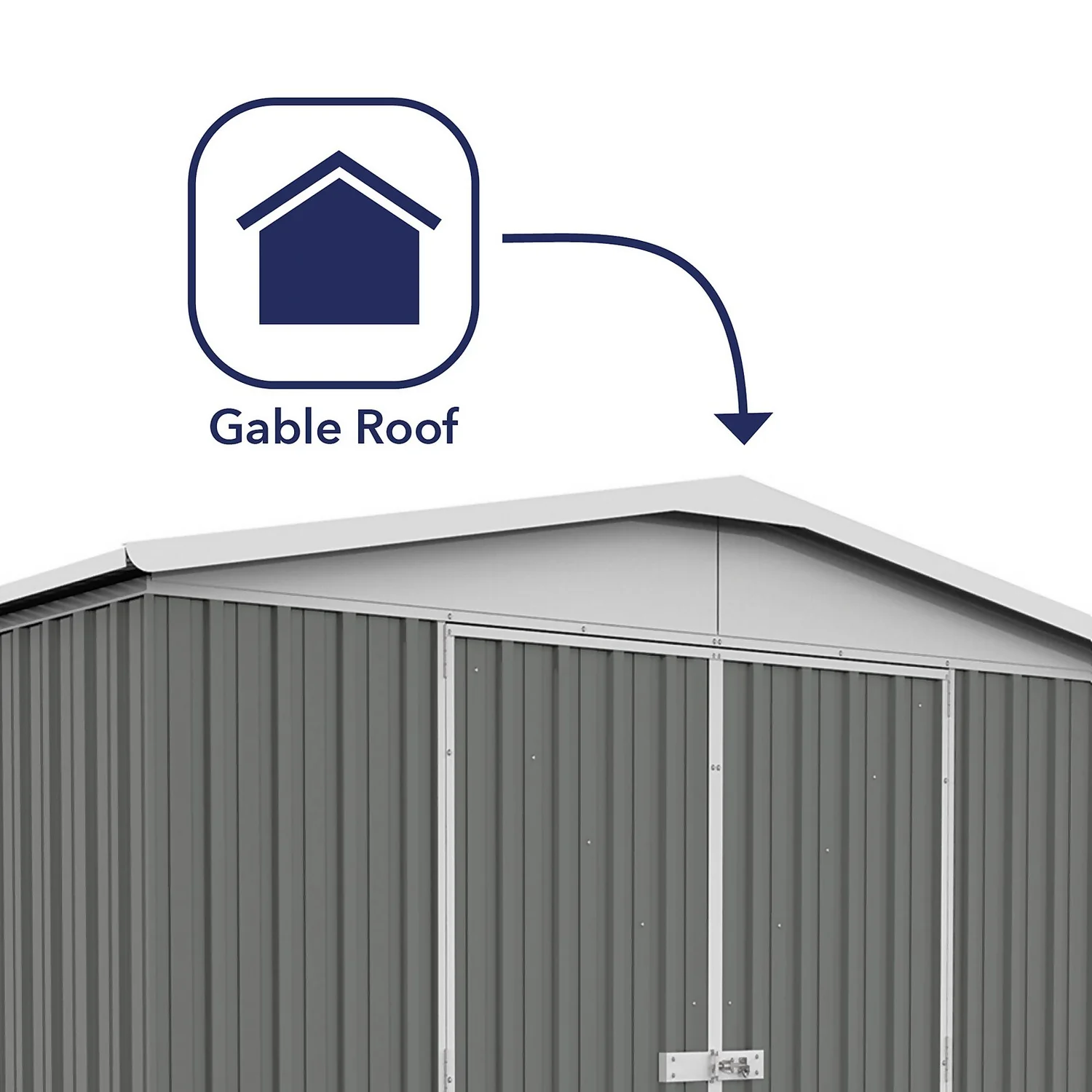 Absco 10 X 5ft Regent Metal Apex Shed - Grey 6 Absco 10 X 5ft Regent Metal Apex Shed - Grey - Image 4