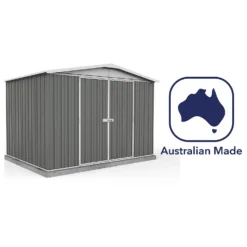Absco 10 X 7ft Regent Metal Apex Shed - Grey 16 Absco 10 X 7ft Regent Metal Apex Shed - Grey -Garden Care Shop 13440855 1604931188682373