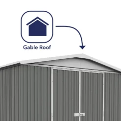 Absco 10 X 7ft Regent Metal Apex Shed - Grey 12 Absco 10 X 7ft Regent Metal Apex Shed - Grey -Garden Care Shop 13440855 1724931188456971