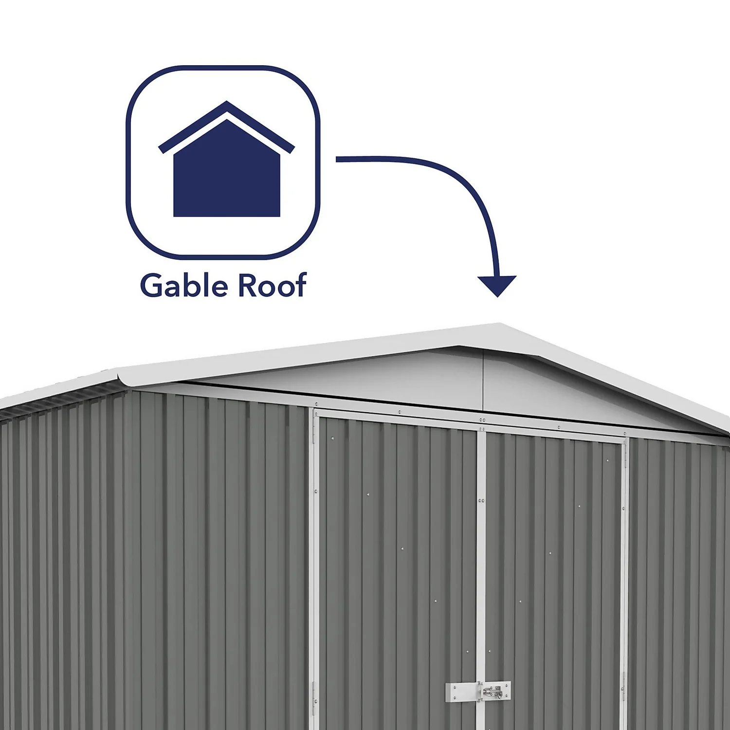 Absco 10 X 7ft Regent Metal Apex Shed - Grey 5 Absco 10 X 7ft Regent Metal Apex Shed - Grey - Image 3