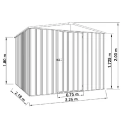 Absco 7.5 X7ft Regent Metal Apex Shed - Grey 12 Absco 7.5 X7ft Regent Metal Apex Shed - Grey -Garden Care Shop 13440858 1344929164167140