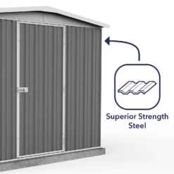 Absco 7.5 X7ft Regent Metal Apex Shed - Grey 16 Absco 7.5 X7ft Regent Metal Apex Shed - Grey -Garden Care Shop 13440858 1484929164451774
