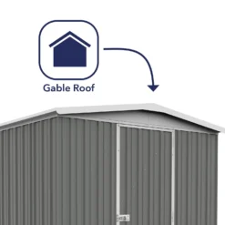 Absco 7.5 X7ft Regent Metal Apex Shed - Grey 13 Absco 7.5 X7ft Regent Metal Apex Shed - Grey -Garden Care Shop 13440858 9264929164249340