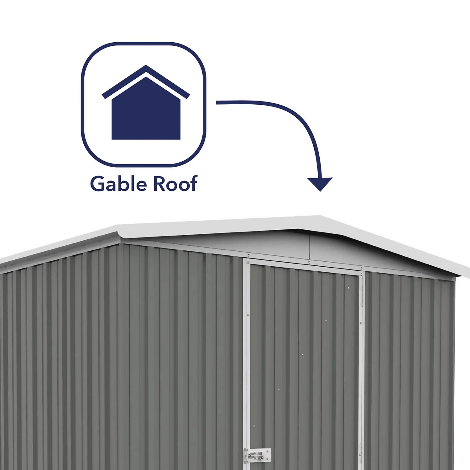 Absco 7.5 X7ft Regent Metal Apex Shed - Grey 6 Absco 7.5 X7ft Regent Metal Apex Shed - Grey - Image 4