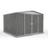 Absco 10 X 10ft Regent Metal Apex Shed - Grey 1 Absco 10 X 10ft Regent Metal Apex Shed - Grey -Garden Care Shop 13440859 1064929164028378