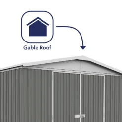 Absco 10 X 10ft Regent Metal Apex Shed - Grey 13 Absco 10 X 10ft Regent Metal Apex Shed - Grey -Garden Care Shop 13440859 1324929164205372