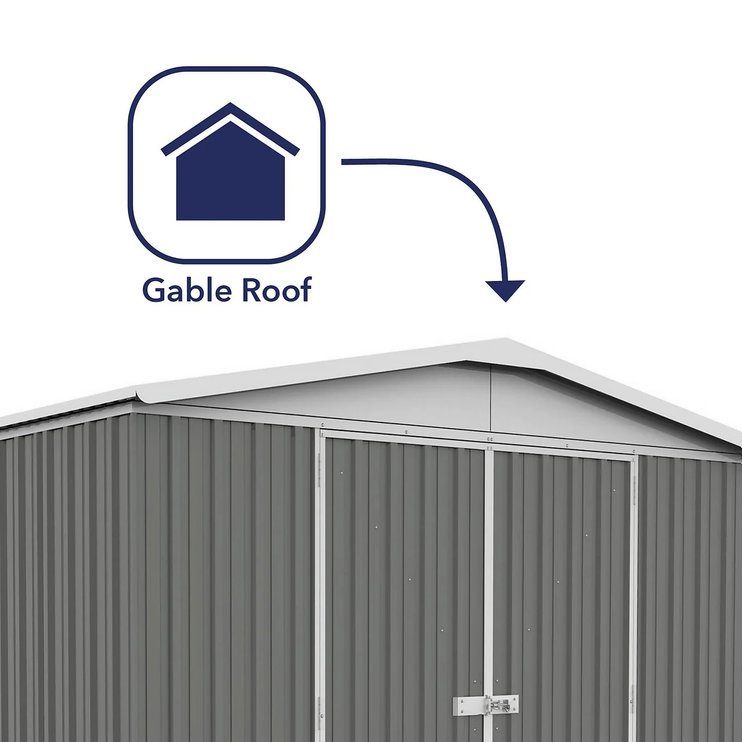 Absco 10 X 10ft Regent Metal Apex Shed - Grey 6 Absco 10 X 10ft Regent Metal Apex Shed - Grey - Image 4
