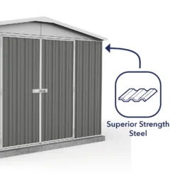 Absco 10 X 10ft Regent Metal Apex Shed - Grey 16 Absco 10 X 10ft Regent Metal Apex Shed - Grey -Garden Care Shop 13440859 1944929164401341