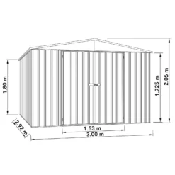 Absco 10 X 10ft Regent Metal Apex Shed - Grey 12 Absco 10 X 10ft Regent Metal Apex Shed - Grey -Garden Care Shop 13440859 2874929164119068