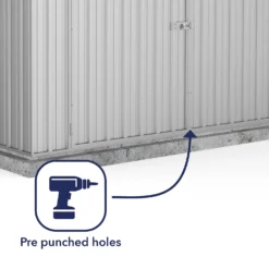 Absco 10 X 20ft Utility Workshop Apex Metal Shed - Zinc -Garden Care Shop 13440861 1074929163823580