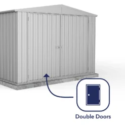 Absco 10 X 20ft Utility Workshop Apex Metal Shed - Zinc -Garden Care Shop 13440861 2134929163766103