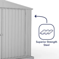 Absco 10 X 20ft Utility Workshop Apex Metal Shed - Zinc -Garden Care Shop 13440861 4764929163896414