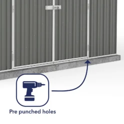 Absco 10x12ft Regent Metal Apex Shed - Grey 15 Absco 10x12ft Regent Metal Apex Shed - Grey -Garden Care Shop 13440862 1564929163906173