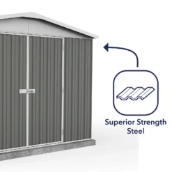 Absco 10x12ft Regent Metal Apex Shed - Grey 16 Absco 10x12ft Regent Metal Apex Shed - Grey -Garden Care Shop 13440862 1594929163982184