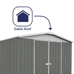Absco 10x12ft Regent Metal Apex Shed - Grey 13 Absco 10x12ft Regent Metal Apex Shed - Grey -Garden Care Shop 13440862 1634929163762539