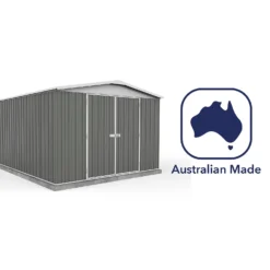 Absco 10x12ft Regent Metal Apex Shed - Grey 17 Absco 10x12ft Regent Metal Apex Shed - Grey -Garden Care Shop 13440862 7424929164042919