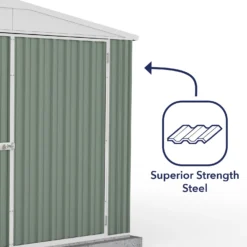 Absco 10x20ft Utility Workshop Apex Metal Shed - Green 16 Absco 10x20ft Utility Workshop Apex Metal Shed - Green -Garden Care Shop 13440864 1034929163940589