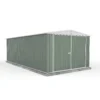 Absco 10x20ft Utility Workshop Apex Metal Shed - Green 2 Absco 10x20ft Utility Workshop Apex Metal Shed - Green -Garden Care Shop 13440864 1724929163506777