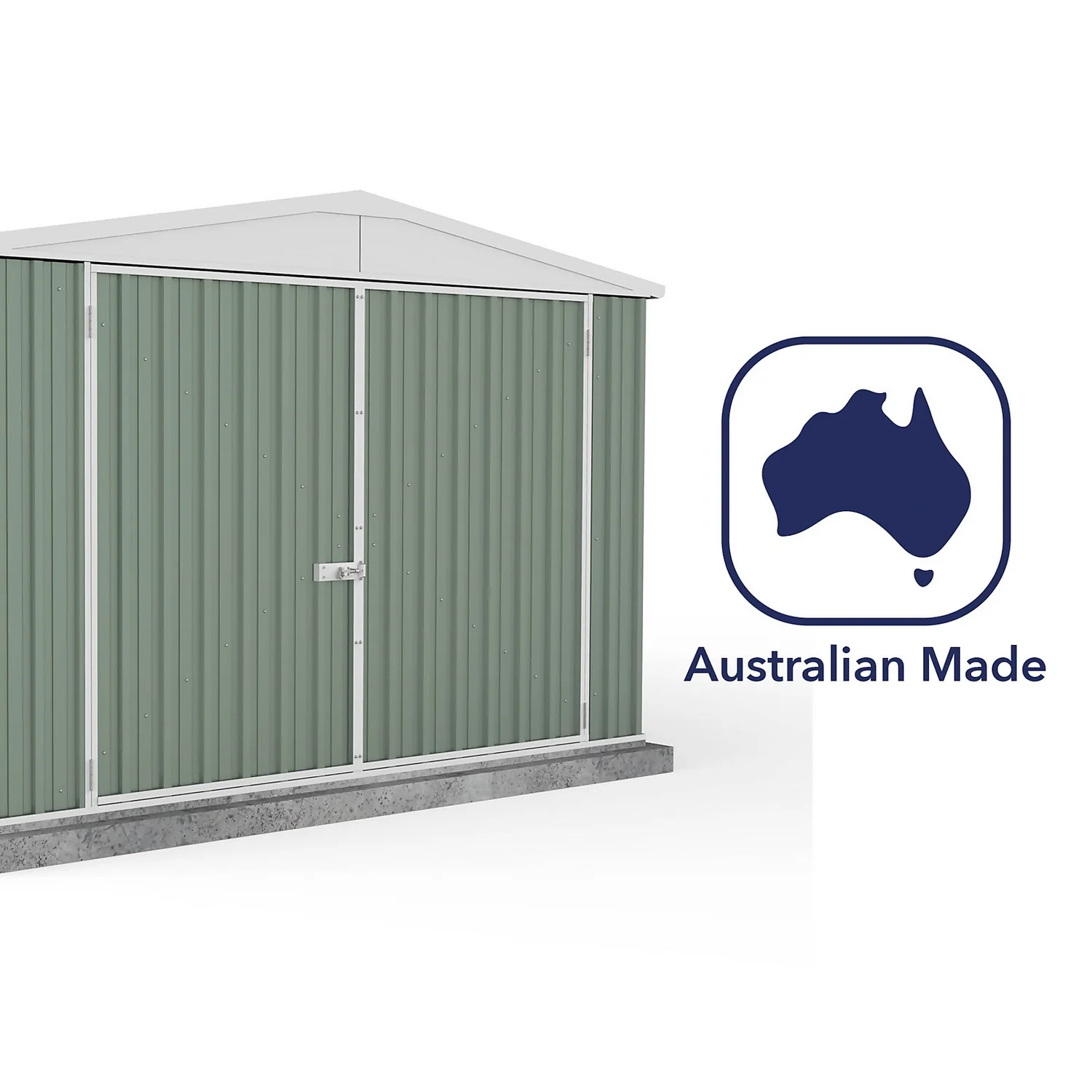 Absco 10 X 15ft Utility Workshop Apex Metal Shed - Green 10 Absco 10 X 15ft Utility Workshop Apex Metal Shed - Green - Image 8