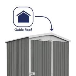 Absco 5 X 5ft Regent Metal Apex Shed - Grey 13 Absco 5 X 5ft Regent Metal Apex Shed - Grey -Garden Care Shop 13440867 3914929163692579