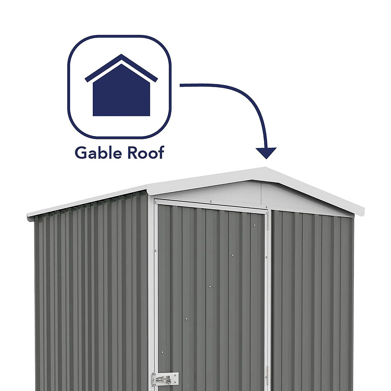 Absco 5 X 5ft Regent Metal Apex Shed - Grey 6 Absco 5 X 5ft Regent Metal Apex Shed - Grey - Image 4