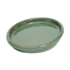 Glazed Chiswick Green Pot Saucer - 25cm 2 Glazed Chiswick Green Pot Saucer - 25cm -Garden Care Shop 13441322 6524933184394267