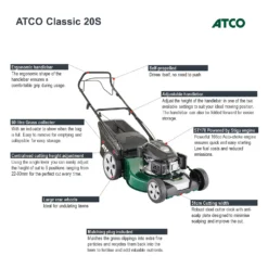 Atco 166cc Classic 20S Petrol Lawn Mower- 51cm -Garden Care Shop 13483564 4434932703871040