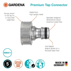 GARDENA Premium Tap Hose Pipe Connector -Garden Care Shop 13489626 6254924640271732