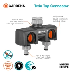 GARDENA Twin-Tap Hose Pipe Connector 11 GARDENA Twin-Tap Hose Pipe Connector -Garden Care Shop 13489627 8324920780905436