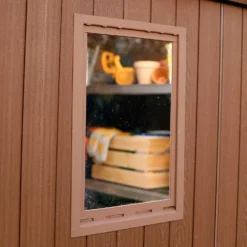 Keter Darwin Outdoor Apex Garden Storage Shed 6ft X 6ft - Brown -Garden Care Shop 13492315 1185036180577576