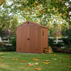 Keter Darwin Outdoor Apex Garden Storage Shed 6ft X 6ft - Brown -Garden Care Shop 13492315 1305036180721927