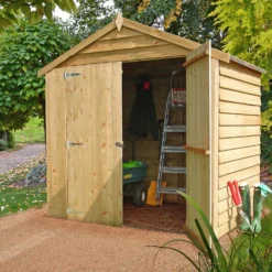 Shire 4 X 6ft Double Door Overlap Garden Shed With No Windows -Garden Care Shop 13505225 5024926477594627