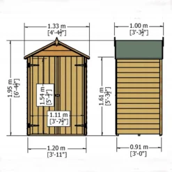 Shire 4x3ft Overlap Double Door Garden Tool Shed With Shelves -Garden Care Shop 13505226 1844926473758788