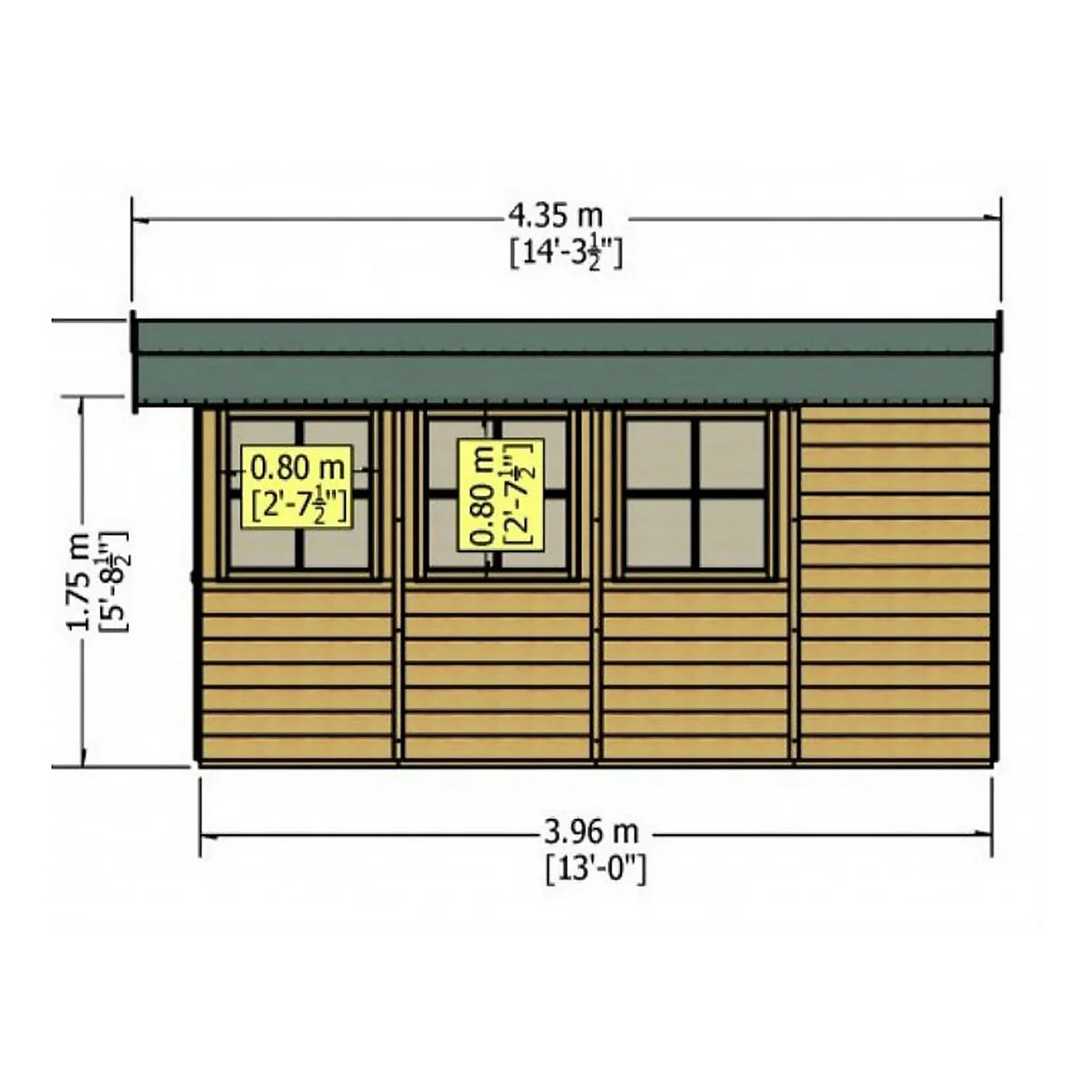 Shire 7 X 13ft Jersey Double Door Garden Shed - Including Installation 8 Shire 7 X 13ft Jersey Double Door Garden Shed - Including Installation - Image 6