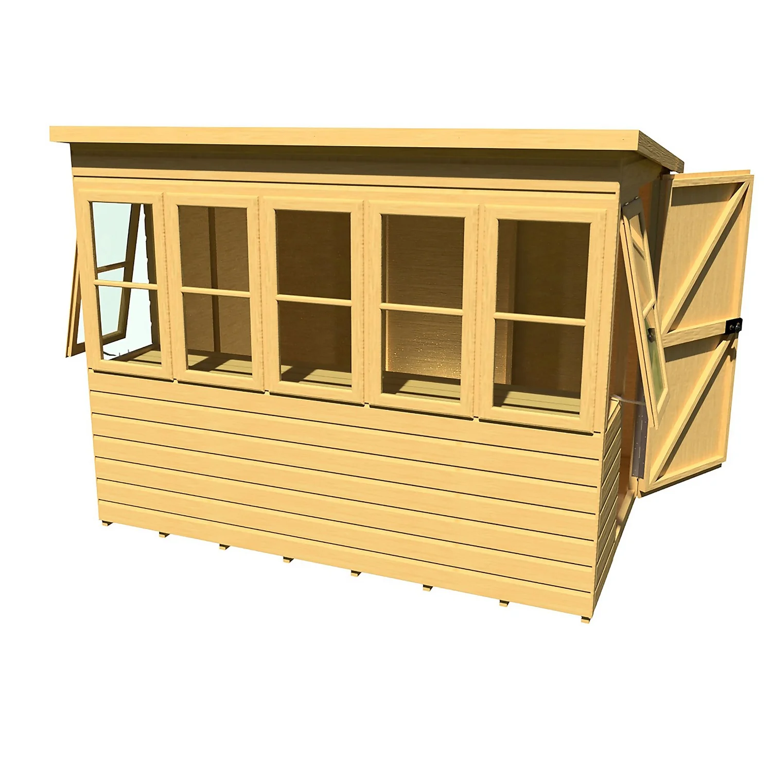 Shire 8 X 8ft Sun Pent Shed 11 Shire 8 X 8ft Sun Pent Shed - Image 9
