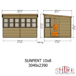 Shire 10 X 8ft Sun Pent Shed - Including Installation 14 Shire 10 X 8ft Sun Pent Shed - Including Installation -Garden Care Shop 13505287 1284933734568017