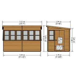 Shire 10 X 6ft Sun Pent Shed 14 Shire 10 X 6ft Sun Pent Shed -Garden Care Shop 13505289 4854933735330746