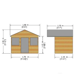 Shire 6 X 5ft Stork Kids Wooden Playhouse - Including Installation -Garden Care Shop 13505337 7284931992941237