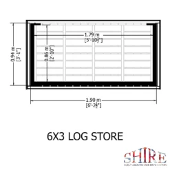 Shire Heavy Duty Log Storage 6x3ft -Garden Care Shop 13508667 4634931996859546