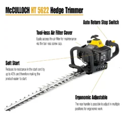 McCulloch HT5622 Petrol Hedge Trimmer -Garden Care Shop 13524822 1964936893562440