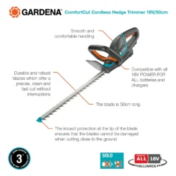 GARDENA ComfortCut Cordless 18V 50 Hedge Trimmer -Garden Care Shop 13524828 1365049587635227