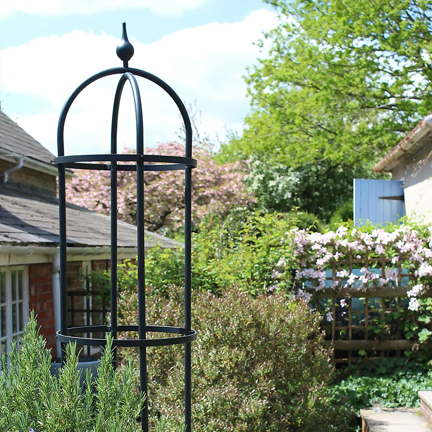 Agriframes Decorative Garden Obelisk 2m - Black 4 Agriframes Decorative Garden Obelisk 2m - Black - Image 2