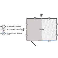 Shiplap Dip Treated 8x6ft Pent Shed -Garden Care Shop 13529677 3604941756594393