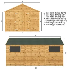 Mercia 16ft X 10ft Premium Shiplap Modular Workshop Shed - Including Installation -Garden Care Shop 13555753 8254949338069341