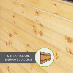Mercia 6ft X 4ft Premium Shiplap Reverse Apex Shed -Garden Care Shop 13555768 1934949332601592