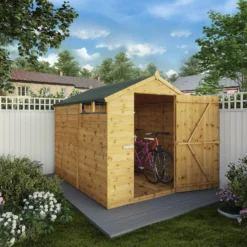 Mercia 8ft X 6ft Premium Shiplap Security Apex Shed - Including Installation -Garden Care Shop 13555781 2025033256154743