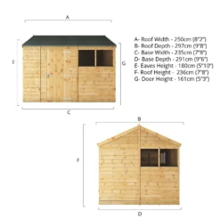 Mercia 10ft X 8ft Premium Shiplap Reverse Apex Shed - Including Installation -Garden Care Shop 13555795 1094949333010744